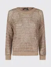 Weekend Max Mara Linen And Cotton Crewneck Pullover By In Brown