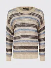 Weekend Max Mara Linen And Cotton Crewneck Pullover By In Multi