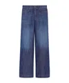 Weekend Max Mara Linen And Cotton Denim Jeans In Navy Blue