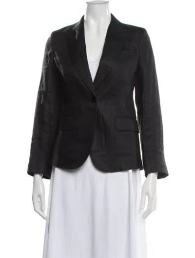 Pre-owned Weekend Max Mara Linen Blazer In Black