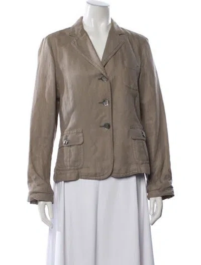 Pre-owned Weekend Max Mara Linen Blazer In Neutral