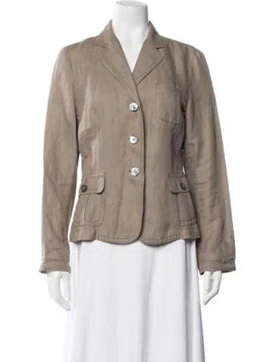 Pre-owned Weekend Max Mara Linen Blazer In Neutral