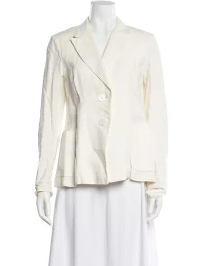 Pre-owned Weekend Max Mara Linen Blazer In Neutrals