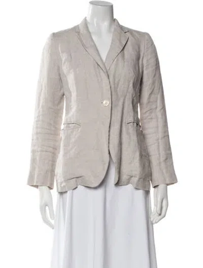 Pre-owned Weekend Max Mara Linen Blazer In Neutrals