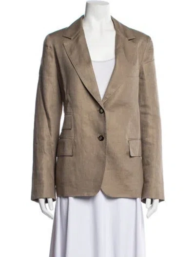 Pre-owned Weekend Max Mara Linen Coat In Neutrals