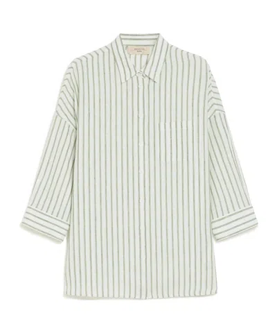 Weekend Max Mara Linen Fabric Shirt In Green