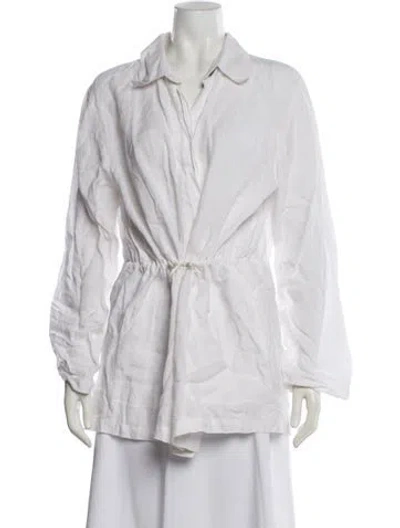 Pre-owned Weekend Max Mara Linen Jacket In White