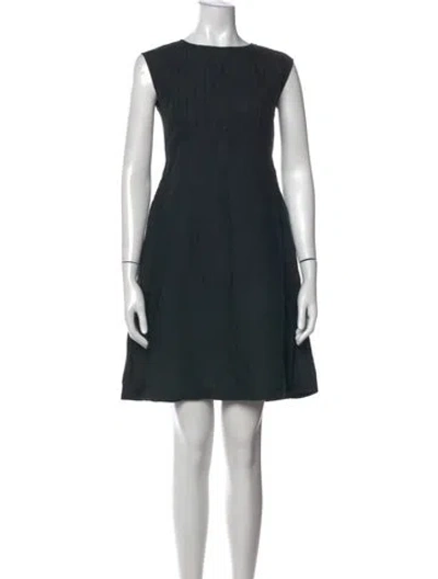 Pre-owned Weekend Max Mara Linen Knee-length Dress In Black