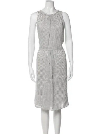 Pre-owned Weekend Max Mara Linen Knee-length Dress In Multicolor