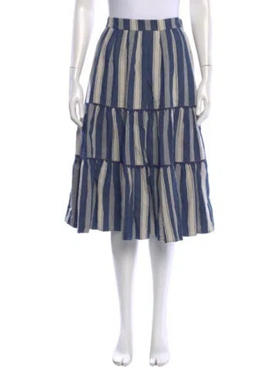 Pre-owned Weekend Max Mara Linen Knee-length Skirt In Neutral