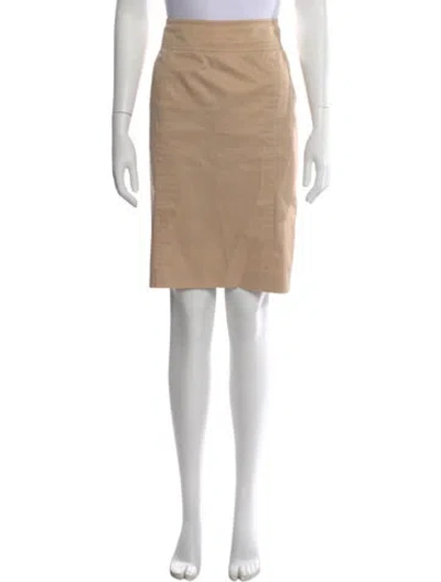 Pre-owned Weekend Max Mara Linen Knee-length Skirt In Neutral