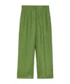 Weekend Max Mara Women's Malizia Long Trouser Green | Size 46 | 2515131052600026 In Green