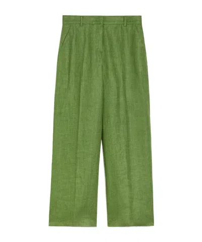WEEKEND MAX MARA LINEN CANVAS TROUSERS