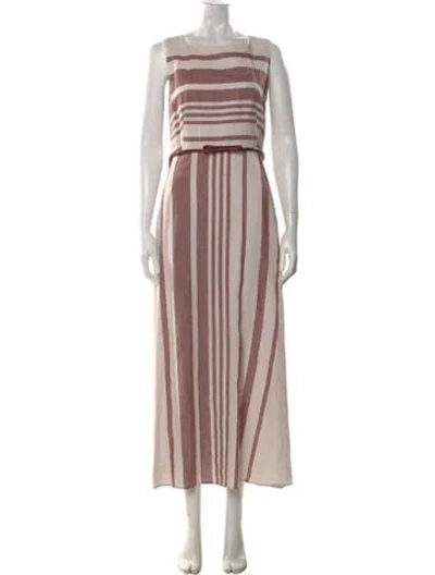 Pre-owned Weekend Max Mara Linen Long Dress W/ Tags In Multi