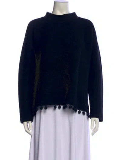 Pre-owned Weekend Max Mara Linen Printed Sweater In Black