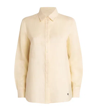 Weekend Max Mara Linen Shirt In Beige