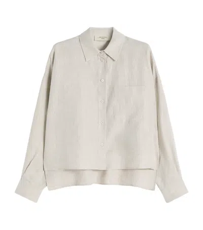 Weekend Max Mara Linen Shirt Jacket In White