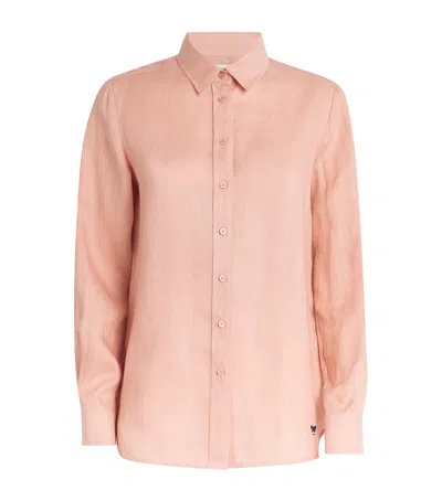Weekend Max Mara Linen Shirt In Pink