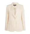 Weekend Max Mara Linen Single-breasted Blazer In White
