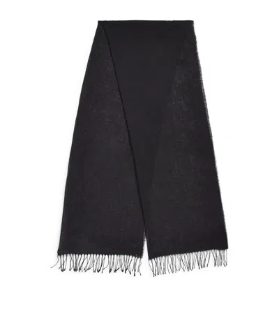 Weekend Max Mara Linen Stole Scarf In Black