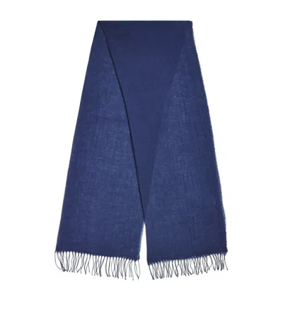 Weekend Max Mara Linen Stole Scarf In Blue