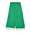Weekend Max Mara Linen Stole Scarf In Green