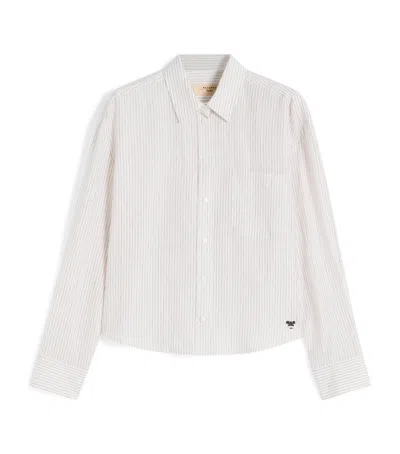 Weekend Max Mara Linen Stripe Shirt In White
