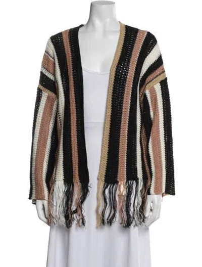 Pre-owned Weekend Max Mara Linen Striped Sweater In Multicolor