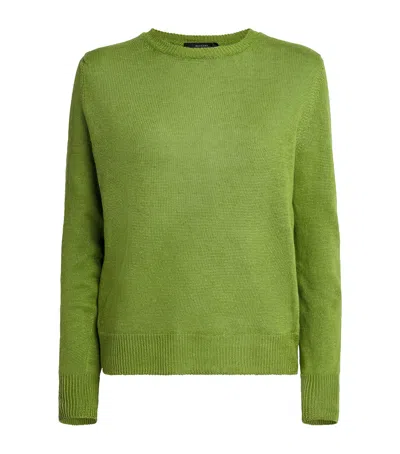 Weekend Max Mara Linen Sweater In Green