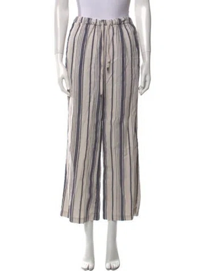 Pre-owned Weekend Max Mara Linen Wide Leg Pants In Neutral