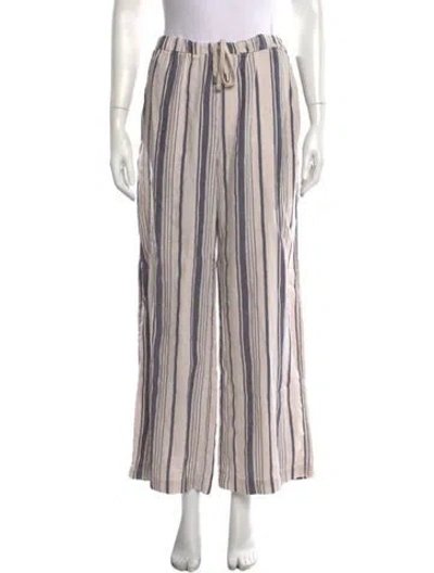 Pre-owned Weekend Max Mara Linen Wide Leg Pants In Neutral