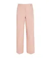 Weekend Max Mara Virgin Wool Tailored Trousers In Pink