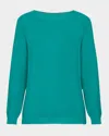 Weekend Max Mara Linz Cotton Knit Sweater In Emerald
