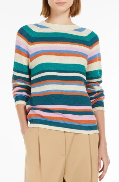 Weekend Max Mara Linz Striped Raglan-sleeve Sweater In Multi