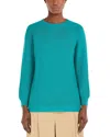 Weekend Max Mara Linz Cotton Knit Sweater In Emerald