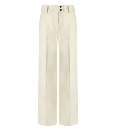 Weekend Max Mara Livigno Belted Straight Leg Pants In Ivory