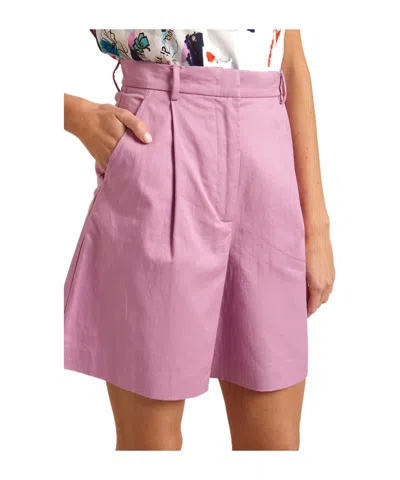 Weekend Max Mara Logo Bermuda Shorts In Pink