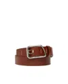 Weekend Max Mara Logo Carved Belt In Brown