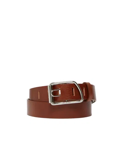 Weekend Max Mara Logo Carved Belt In Brown