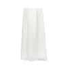 Weekend Max Mara Logo Cashmere Scarf In White