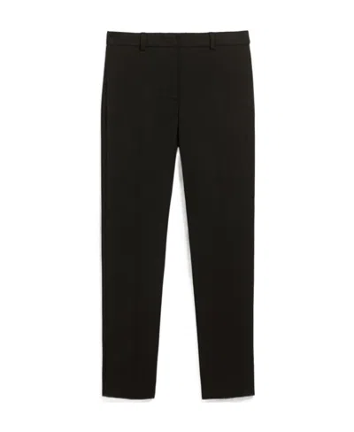 Weekend Max Mara Logo Casual Pants In Black