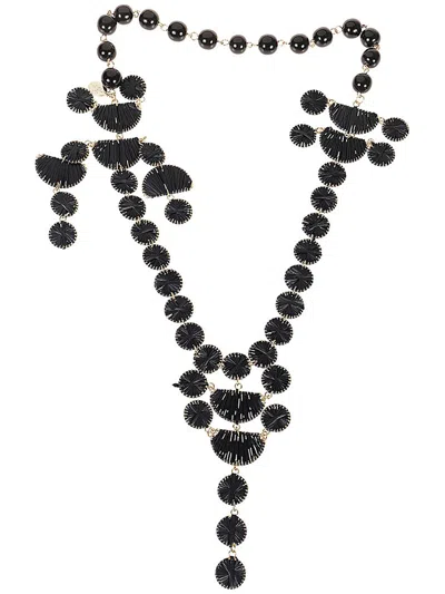 Weekend Max Mara Logo Detailed Necklace In Black