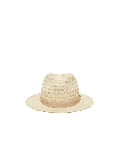 Weekend Max Mara Logo Details Hat In Nude