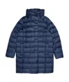 Weekend Max Mara Logo Down Jacket In Blue