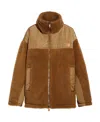 Weekend Max Mara Logo Down Jacket In Brown