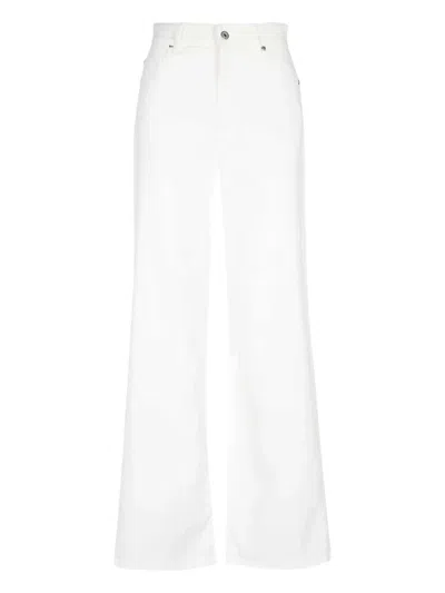 Weekend Max Mara Logo-embellished Classic-five Pockets Jeans In White
