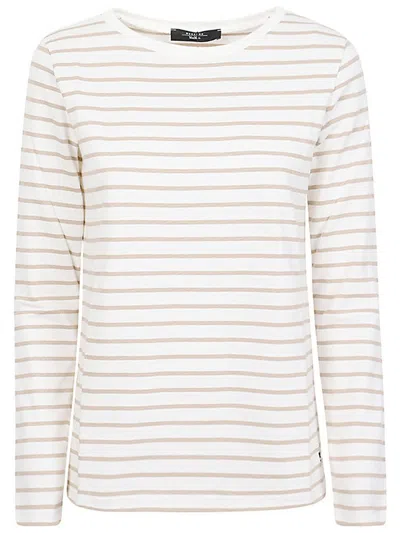 Weekend Max Mara Logo Embroidered Striped Top In Multi