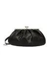 Weekend Max Mara Logo Engraved Shoulder Bag In Black