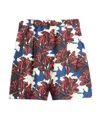 Weekend Max Mara Logo Floral Shorts In Red
