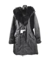 Weekend Max Mara Logo Hooded Down Jacket In Black